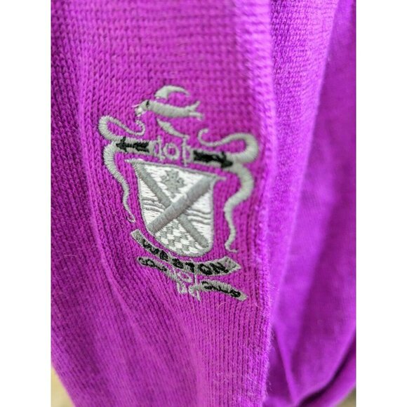 Nike Golf Unisex XL Royal Purple Pull Over Sweater V Neck Wool Blend Logo Soft - Picture 5 of 8